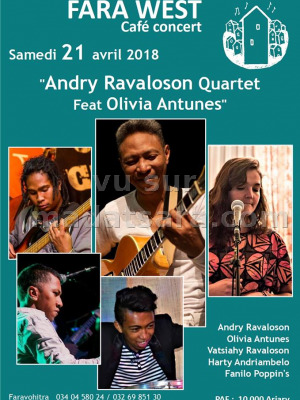 Café concert au Fara West Faravohitra‍  avec Andry Ravaloson Quartet
