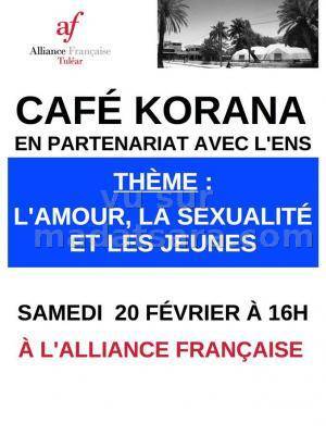 Café Korana - L'amour, la sexualité et les jeunes conférence à l'Alliance Française de Tuléar