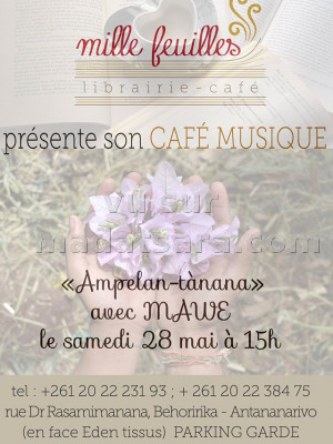 Café musique - avec Mawe "Ampelan-tanana" - Mille-feuilles librairie-café