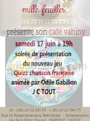 Café vahiny - Mille feuilles Librairie Café Behoririka‍