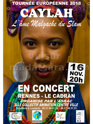 Caylah‍ - L'âme malgache du Slam -  Le Cadran Rennes