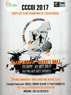 CCCOI 2017 Coupe des Clubs Champions de l'Océan Indien Palais des Sports Mahamasina‍