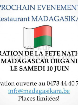 Célébration de la fête nationale - Restaurant Madagasikara
