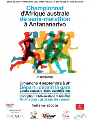 Championnat d'Afrique australe de semi-marathon à Antananarivo