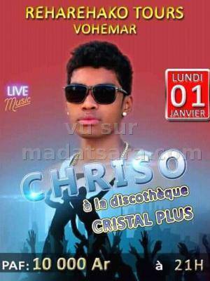 Chriso en show case Cristal Plus Vohemar
