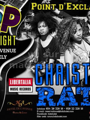 Christelle Ratri‍ pop music night - Hotel de l'Avenue (HDA) Analakely‍