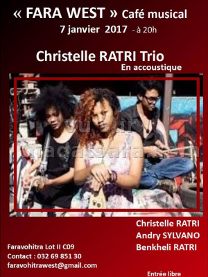 Christelle Ratri‍ trio en accoustique au Fara West Faravohitra‍