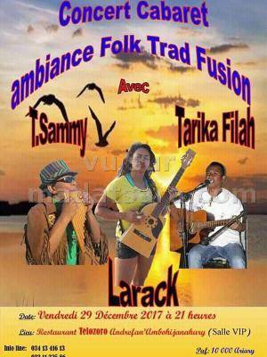 Concert cabaret avec Tarika Sammy, Tarika Filah, Larack Restaurant Telozoro