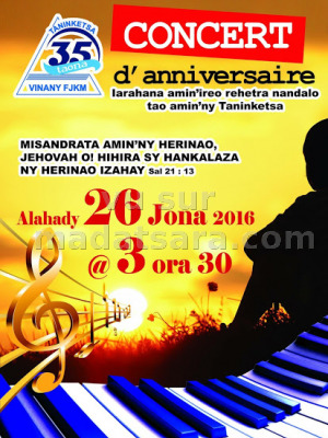 Concert d'anniversaire Taninketsa 35 taona Vinany FJKM