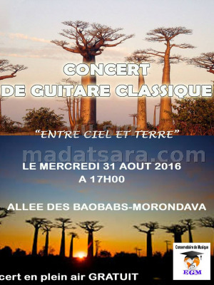 Concert de guitare classique "Entre ciel et terre" - Allée des baobabs Morondava