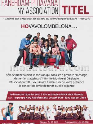 Concert de levée de fonds avec Joseph d'AF, TGC (Tana Gospel Choir), Hary Rabefaniraka - Arena Ivandry