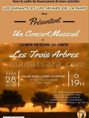 Concert musical et la mise en scène du conte Les Trois Arbres