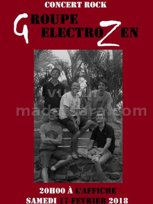 Concert rock Groupe ElectroZen - Affiche Resto Bar Toamasina‍