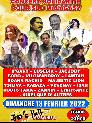 Concert Solidaire - JAO'S PUB‍ Eusebia‍ Jaojoby‍ Bodo‍ Lamtah‍