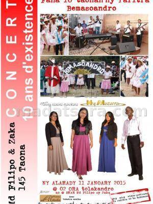 Concert 10 ans d'existence Ekar Md Filipo sy Zaka