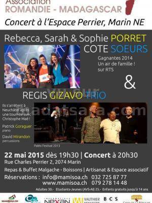 Concert à l'Espace Perrier, Marin NE avec Regis Gizavo Trio