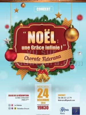 Concert de Noël - une Grâce infinie avec la Chorale Fiderana à l'Eglise de la Résemption Chaucha