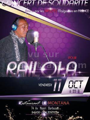 Concert de solidarité pour Railola animé par les artistes malagasy de France au Mon Tana