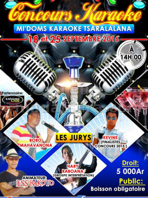 Concours Karaoke - Mi'Doms Karaoke Tsaralalana