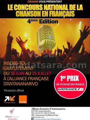 Concours national de la chanson en français 4è édition à l'Alliance Française d'Antananarivo