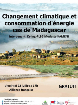 Conférence : Changement climatique et consommation d'énergie cas de Madagascar - Alliance Française d'Antsiranana