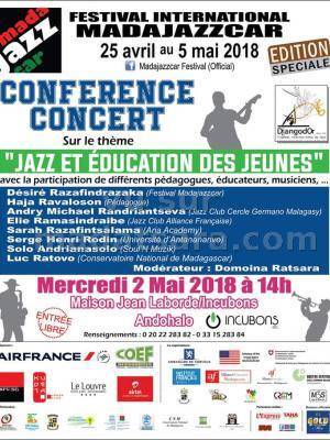 Conférence concert sur le thème "Jazz et éducation des jeunes" Maison Jean Laborde Andohalo