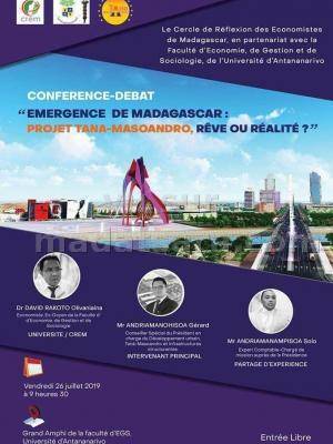 Conférence-débat "Émergence de Madagascar" Grand Amphi Degs Ankatso