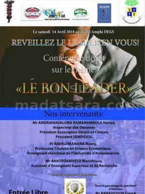 Conférence débat "Lebon leader" - Grand Amphi Degs Ankatso