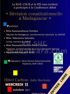 Conférence-débat "Révision constitutionnelle à Madagascar" - Carlton Madagascar‍