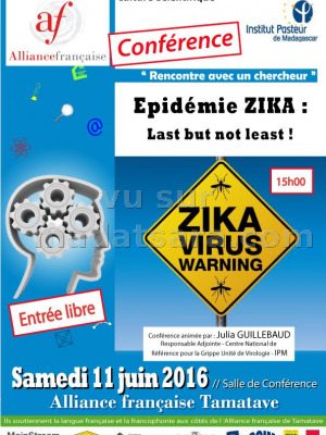 Conférence épidemie Zika animée par Julia Guillebaud - Alliance Française de Toamasina