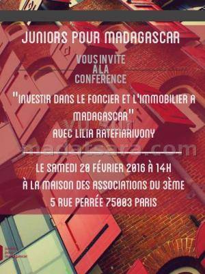 Conférence investir dans le foncier et l'immobilier à Madagascar avec Lilia Ratefiarivony à la Maison des associations du 3è Paris