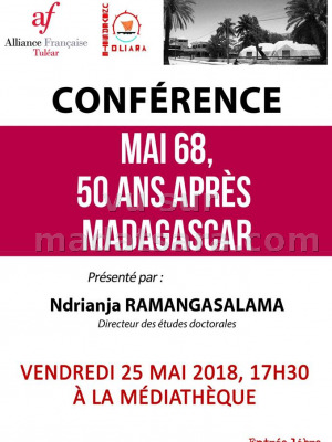 Conférence Mai 68, 50 ans après Madagascar - présenté par Ndrianja Ramangasalama - AF - Alliance Française de Toliara‍
