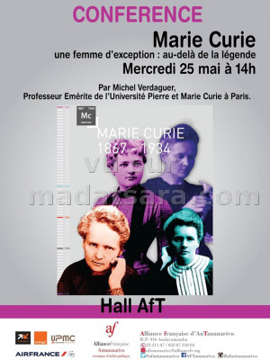 Conférence Marie Curie par Michel Verdaguer à l'Alliance Française d'AnTananarivo