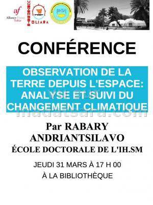 Conférence Observation de la terre depuis l'espace : Analyse et suivi du changement climatique par Rabary Andriatsilavo à l'Alliance Française de Tuléar