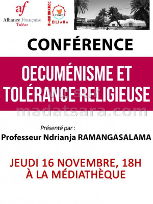 Conférence Oecuménisme et tolérance religieuse - AF - Alliance Française de Toliara‍