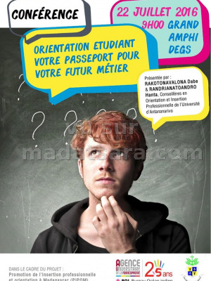 Conférence Orientation Etudiant Votre passeport pour Votre futur métier - Grand Amphi DEGS