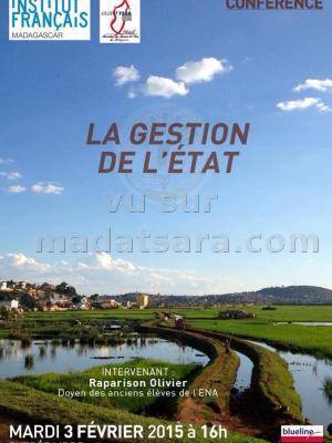 Conférence : La gestion de l'Etat par Olivier Raparison à l'Institut Français de Madagascar