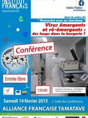 Conférence Virus Emergents et re-émergents : des loups dans la bergerie à l'Alliance Française d