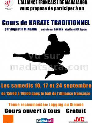 Cours de Karate traditionnel par Augustin Miadana - Alliance Française de Mahajanga