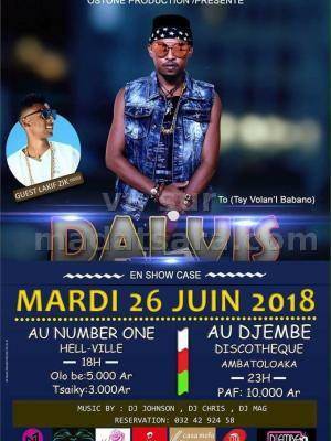 D'Alvis en show case Djembe Discothèque Ambatoloaka Nosy Be - Madagasikara - Number One