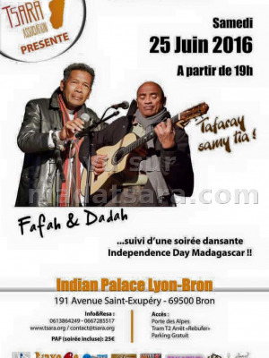 Dadah & Fafah - Tafaray samy tia - Indian Palace Lyon-Bron