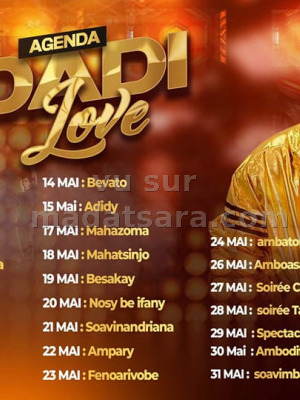 Dadi love‍ agenda mai 2022