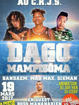 Dago mampisoma avec Bandaem‍, Mad Max‍ & Sixman‍ au Gymnase CRJS Toamasina‍
