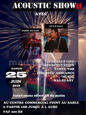 Darry Ba Gasy & Liva R Zala - Acoustic Show II - Cabaret live au Centre commercial Point au Sable Maurice