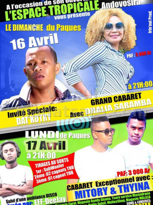 Dat'Kotry‍ avec Dhalia saramba‍ grand cabaret - Espace Tropical Andovosira‍