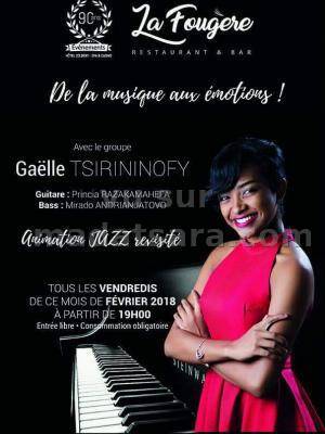 De la musique aux émotions avec Gaelle Tsirinofy Restaurant La Fougère