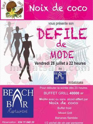 Defilé de mode noix de coco Beach Bar Ambatoloaka Nosy Be