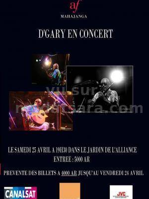 D'Gary en concert à l'Alliance Française de Mahajanga