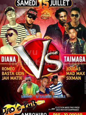 Diana vs Tamaiga au JAO'S PUB avec Romeo, Basta Lion, Jah Matick, Joudas, Mad Max, Sixman