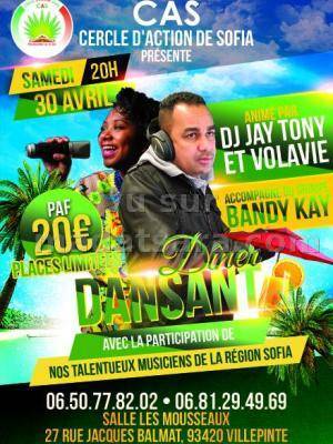 Diner dansant avec Volavie et Dj Jay Tony à La Salle Les Mousseaux Villepinte